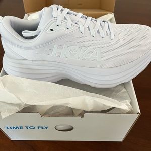 Hoka Bondi 8 women’s (brand new), size 8.5 white